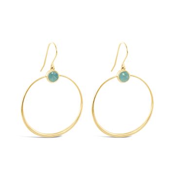 Daisy Hoop Earrings - 14k Gold Vermeil