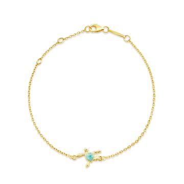 Delicate Dune Turtle Bracelet - 14k Gold Vermeil