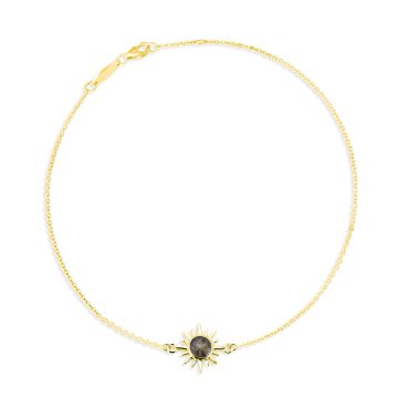 Delicate Dune Sunburst Anklet - 14k Gold Vermeil