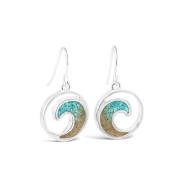 Explorer Wave Drop Earrings - Turquoise Gradient