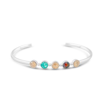 What is the best jewelry for a beach wedding? Summer style, custom delicate five element cuff bracelet in sterling silver. Personalized housewarming gifts.