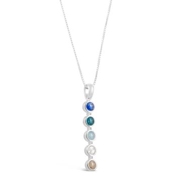 Endless Summer Blues Vertical Bar Necklace