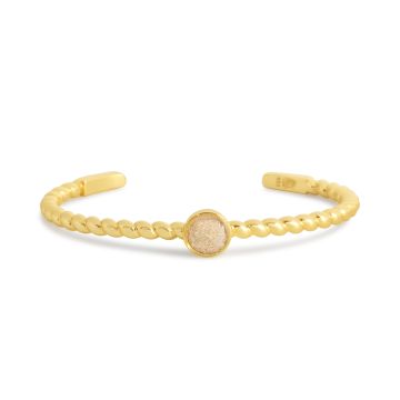 Essential Rope Cuff Bracelet - Round - 14k Gold Vermeil