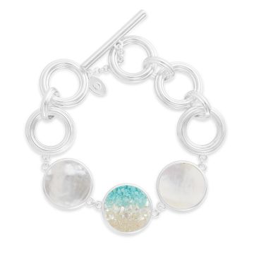 Eternity Toggle Bracelet with Mother of Pearl - Ocean Gradient