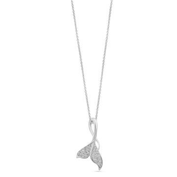 Diamond Fin Necklace - Sterling