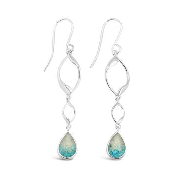 CEI - Floating Teardrop Earrings - Turquoise Gradient