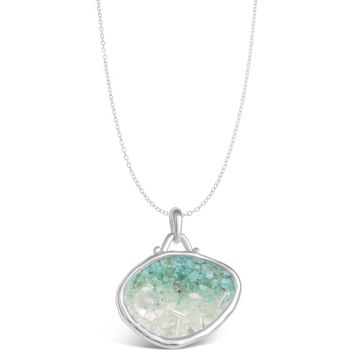 Lagoon Necklace - Dune Silver - Turquoise Gradient
