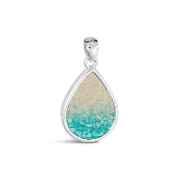 Large Teardrop Pendant - Turquoise Gradient