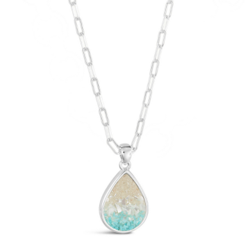 Large Teardrop Necklace - Ocean Gradient