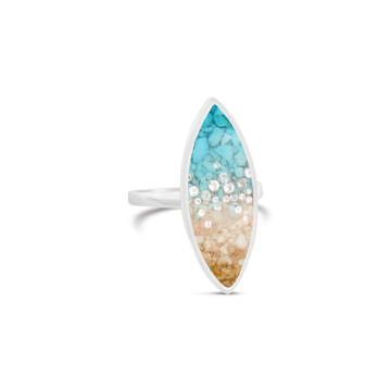 BC - Marquise Ring - Diamond & Turquoise Gradient