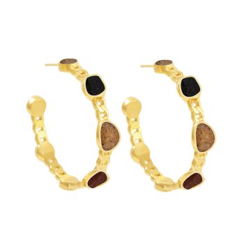 &earth - Mia Tierra Hoop Earrings - Gold