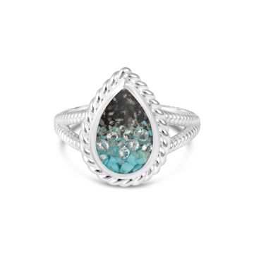 Modern Mermaid Ring by Captain Kate - Diamond & Turquoise Gradient