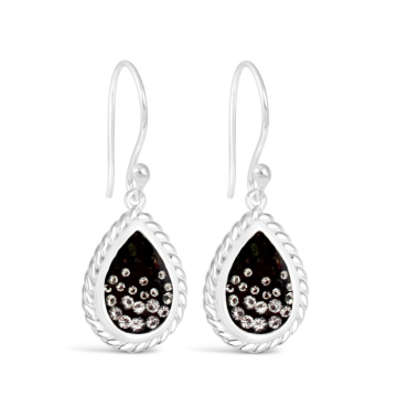 Modern Mermaid Earrings by Captain Kate - Diamond & Obsidian Gradient