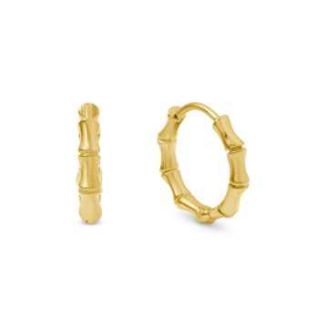 Mi Tesoro - Bamboo Hoop Earrings - Gold