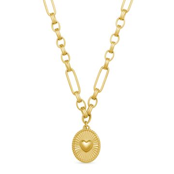 Mi Tesoro - Heart Rays Necklace Gold