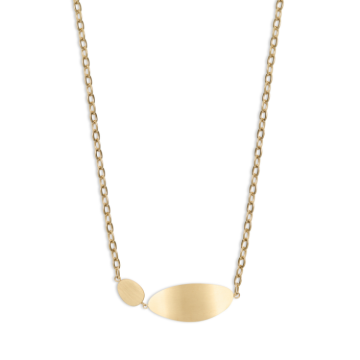 Mi Tesoro - Organic Oval Statement Necklace - Gold