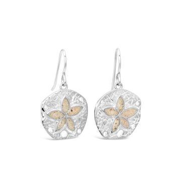 Natural Sand Dollar Drop Earrings
