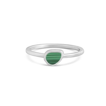 Organic Stacker Ring - Malachite