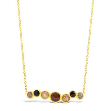&earth - Our Planet Stationary Necklace - Gold