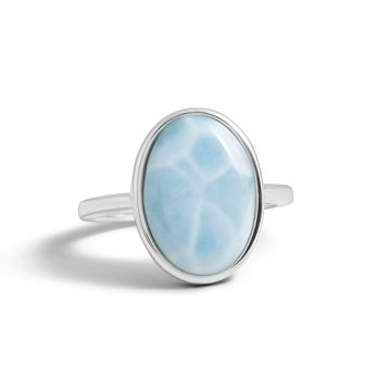 Oval Ring - Larimar