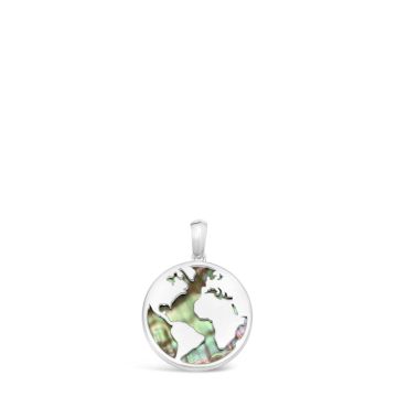 Globe Necklace World Traveler Abalone By Christine Kesteloo - Pendant Only