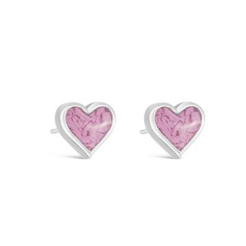 Stud earrings breast cancer awareness, heart earring studs for ladies