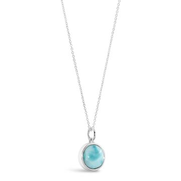 Sandglobe Necklace - Larimar and Sand
