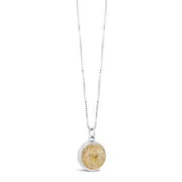 Personalized housewarming gifts including this double-sided element round necklace. Beach wedding jewelry and memory jewelry. Beach necklace.