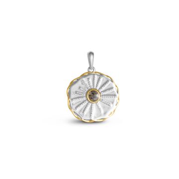Sea Urchin Dual Tone Pendant - Dune Silver & Gold