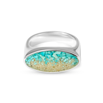 Sea View Signet Ring - Turquoise Gradient