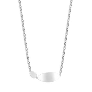 Mi Tesoro - Organic Oval Statement Necklace - Silver