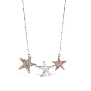 Starfish Family Necklace - Dune Silver
