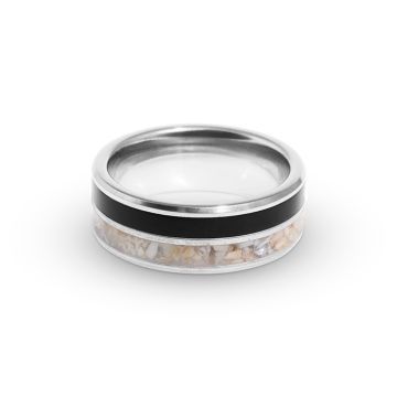 Drifting Dune Double Channel Ring - Custom Element & Wood