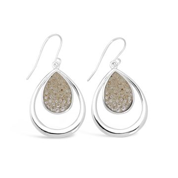 BC - Teardrop Ripple Earrings - Diamond Gradient