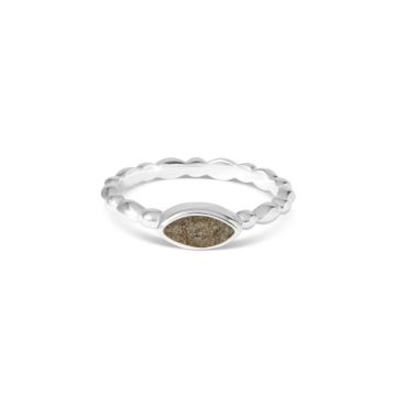Marquise Textured Stacker Ring