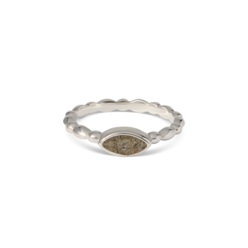 Marquise Textured Stacker Ring