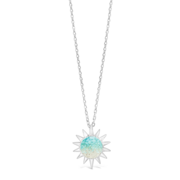 The Sun Necklace - Short - Turquoise Gradient