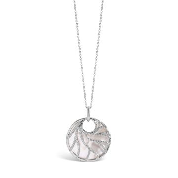 Tide Line Necklace - Mother of Pearl - Dune Silver