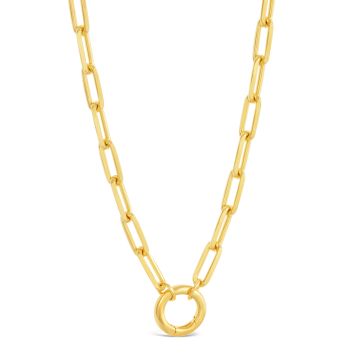 Collectible Travel Treasures Charm Holder Necklace - 14k Gold Vermeil