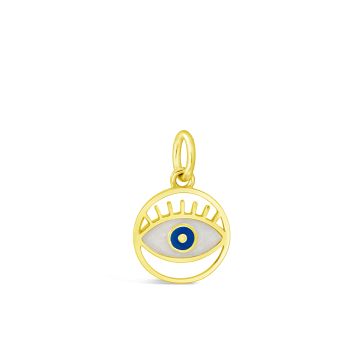 Collectible Travel Treasures Evil Eye Charm - 14k Gold Vermeil
