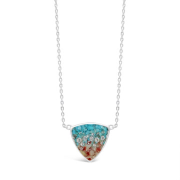 Trillion Necklace - Diamond & Turquoise Gradient by Christine Kesteloo