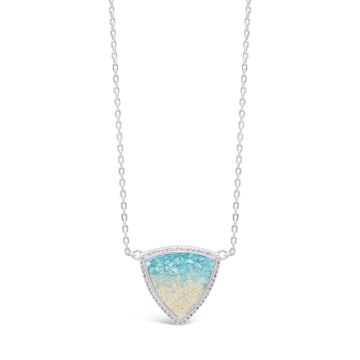 Trillion Necklace with White Topaz - Turquoise Gradient by Christine Kesteloo
