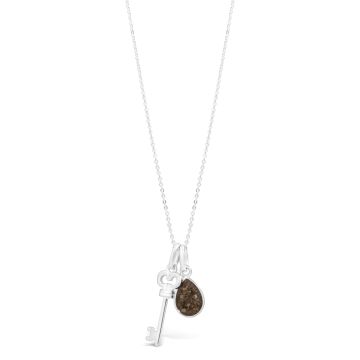 Travel Treasures Necklace - Key & Teardrop Charms