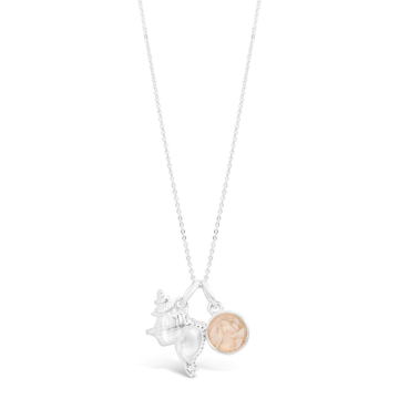 Travel Treasures Necklace - Conch Shell & Round Charms