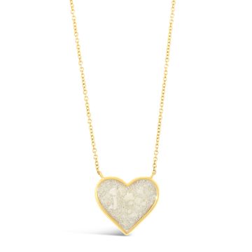 Full Heart Stationary Necklace - 14k Gold