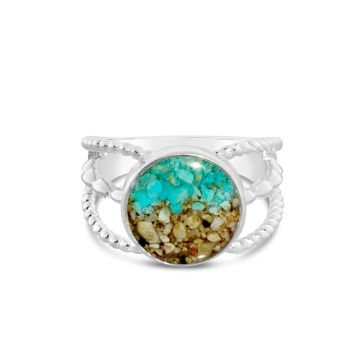 Boho Ring - Round - Turquoise Gradient