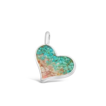 Beach Charm - Heart - Turquoise Gradient
