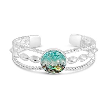 Boho Cuff Bracelet - Round - Ocean Gradient