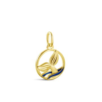 Collectible Travel Treasures™ Whale's Tail Charm - 14k Gold Vermeil