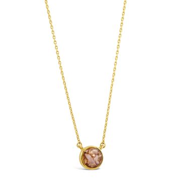 Delicate Dune Round Necklace - 14k Gold Vermeil